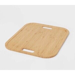 Bright room Bamboo Storage Bin Lid W/ Cut Out Handles NEW